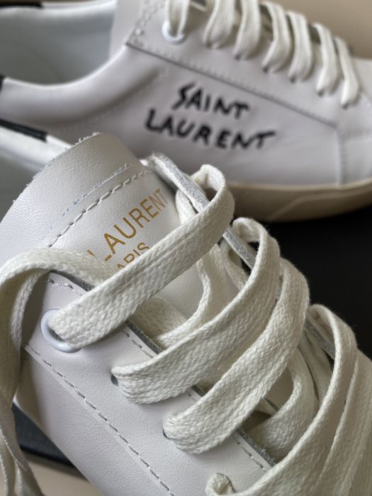 38 - 45 В НАЯВНОСТ УНІСЕКС ! SAINT LAURENT  Sneakers Embroidered Logo