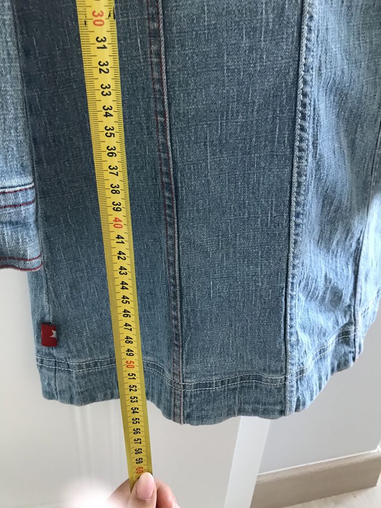 Kurtka jeansowa dluga plaszczyk 110 rozmiar