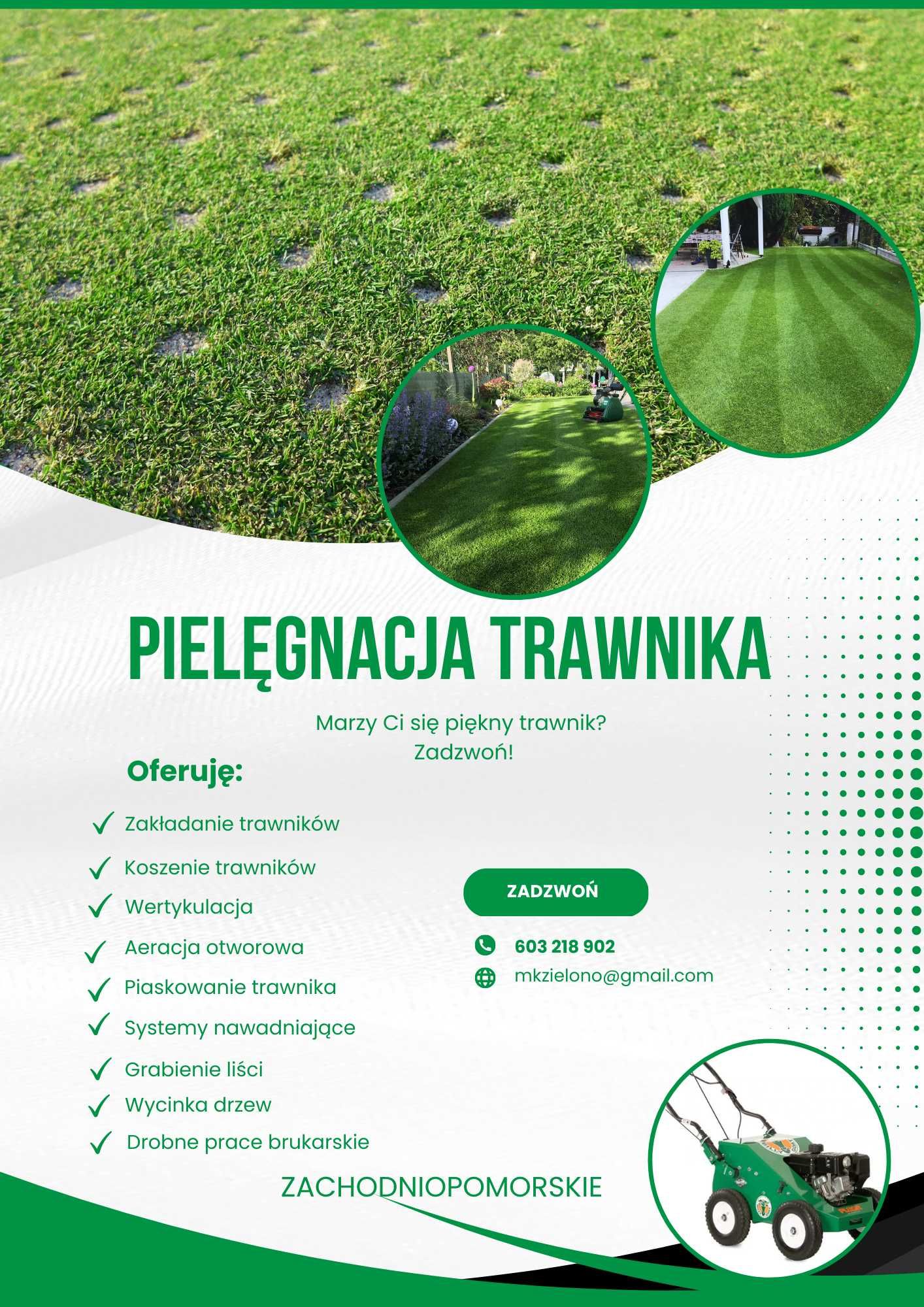 Wertykulacja,aeracja rurkowa, piaskowanie,całe województwo. Ecolawn