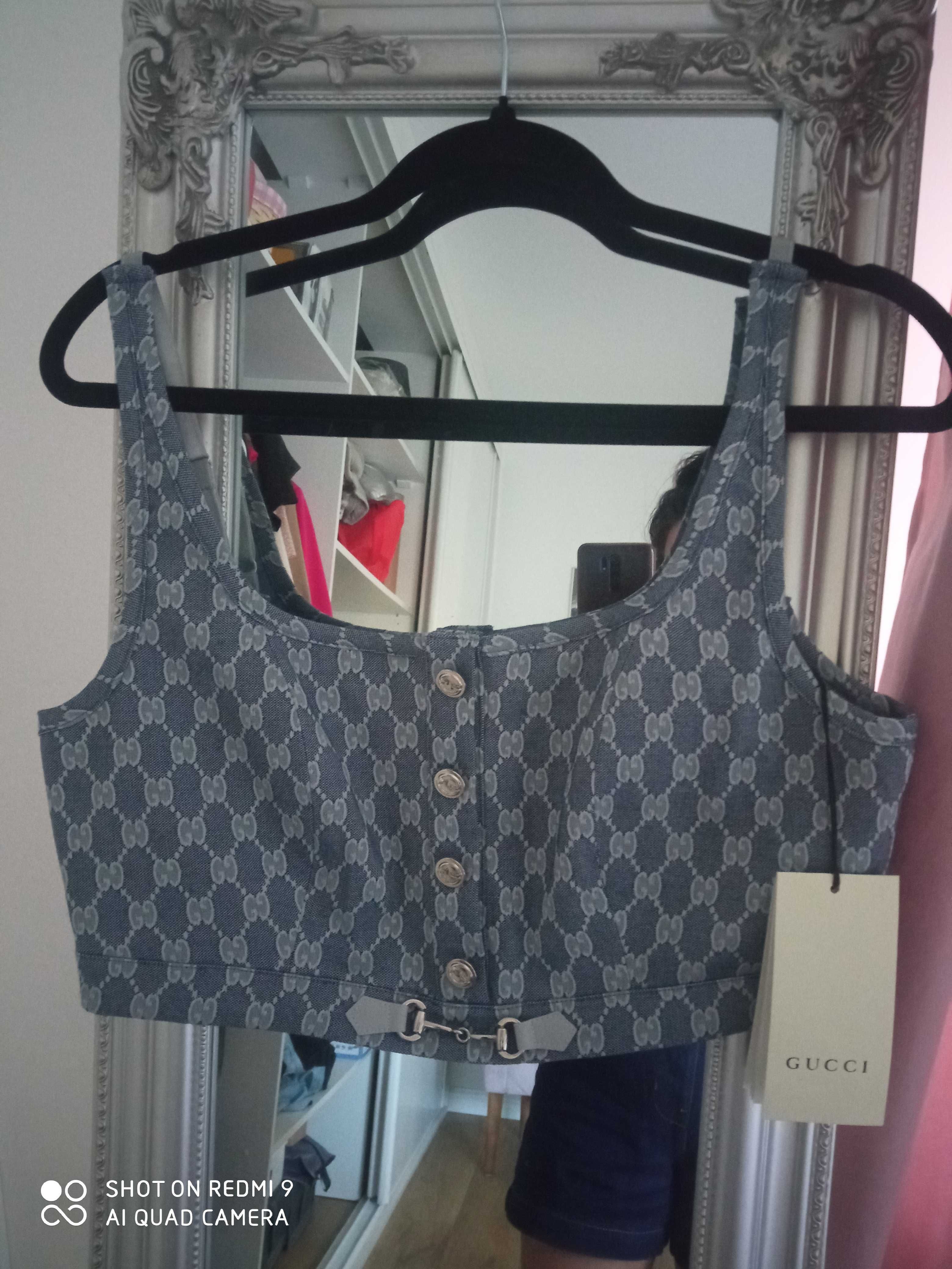 Top Gucci niebieski L