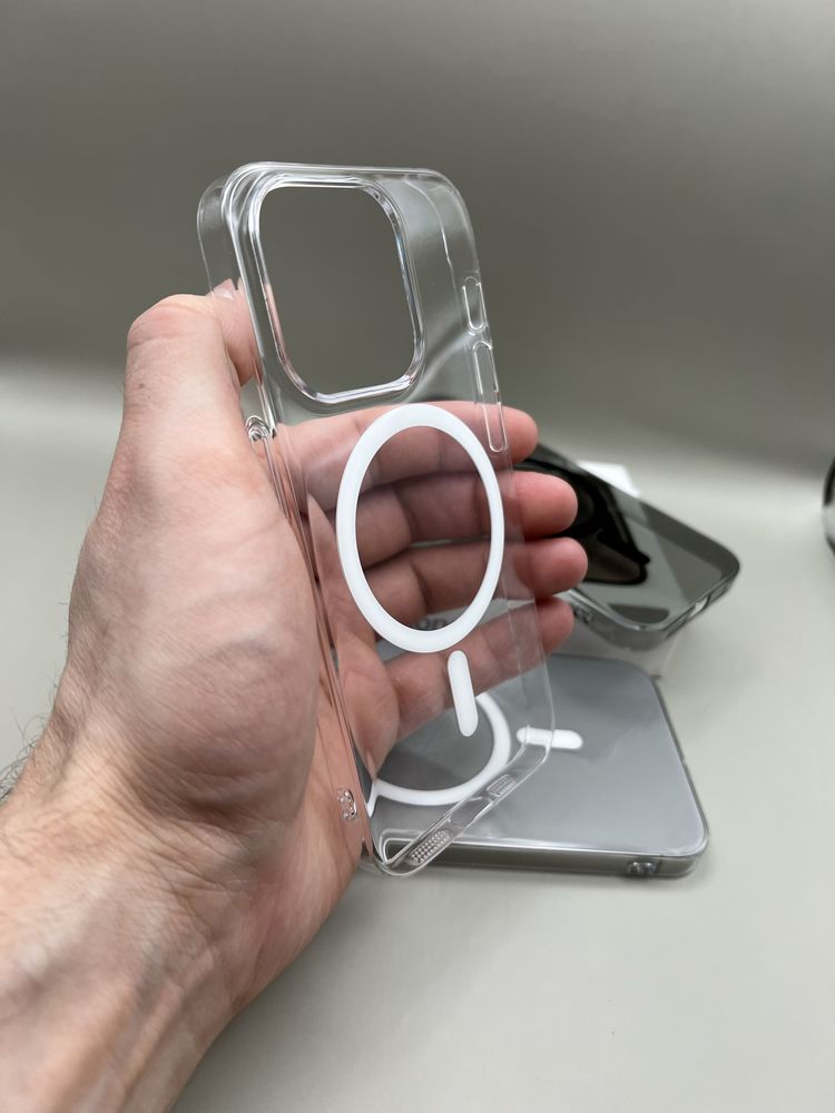 Ультратонкий чехол 15 Pro Max MagSafe, 16 Pro, 14 Pro Max, не желтеет!