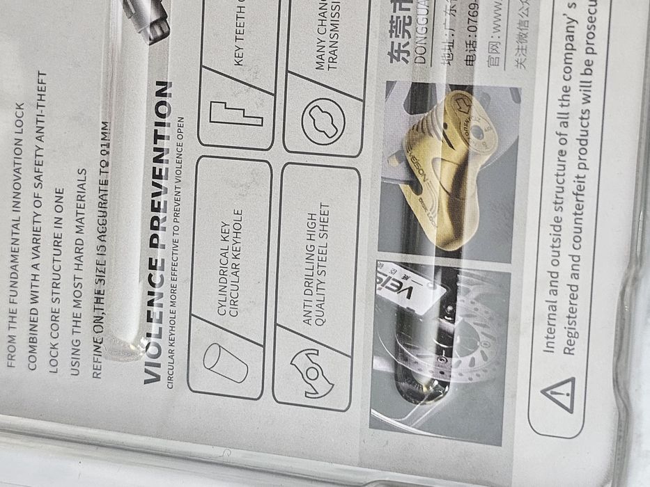 Bloqueio para disco moto