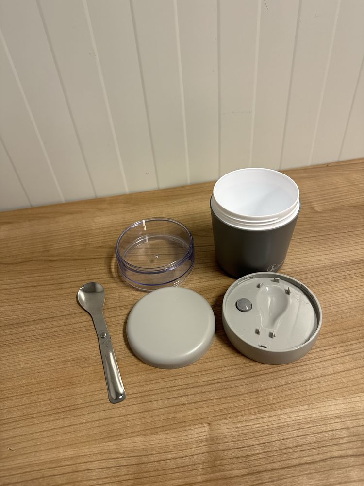 Kubek na jogurt Bugucat 500+150ml - pojemnik do jogurtu z łyżeczką