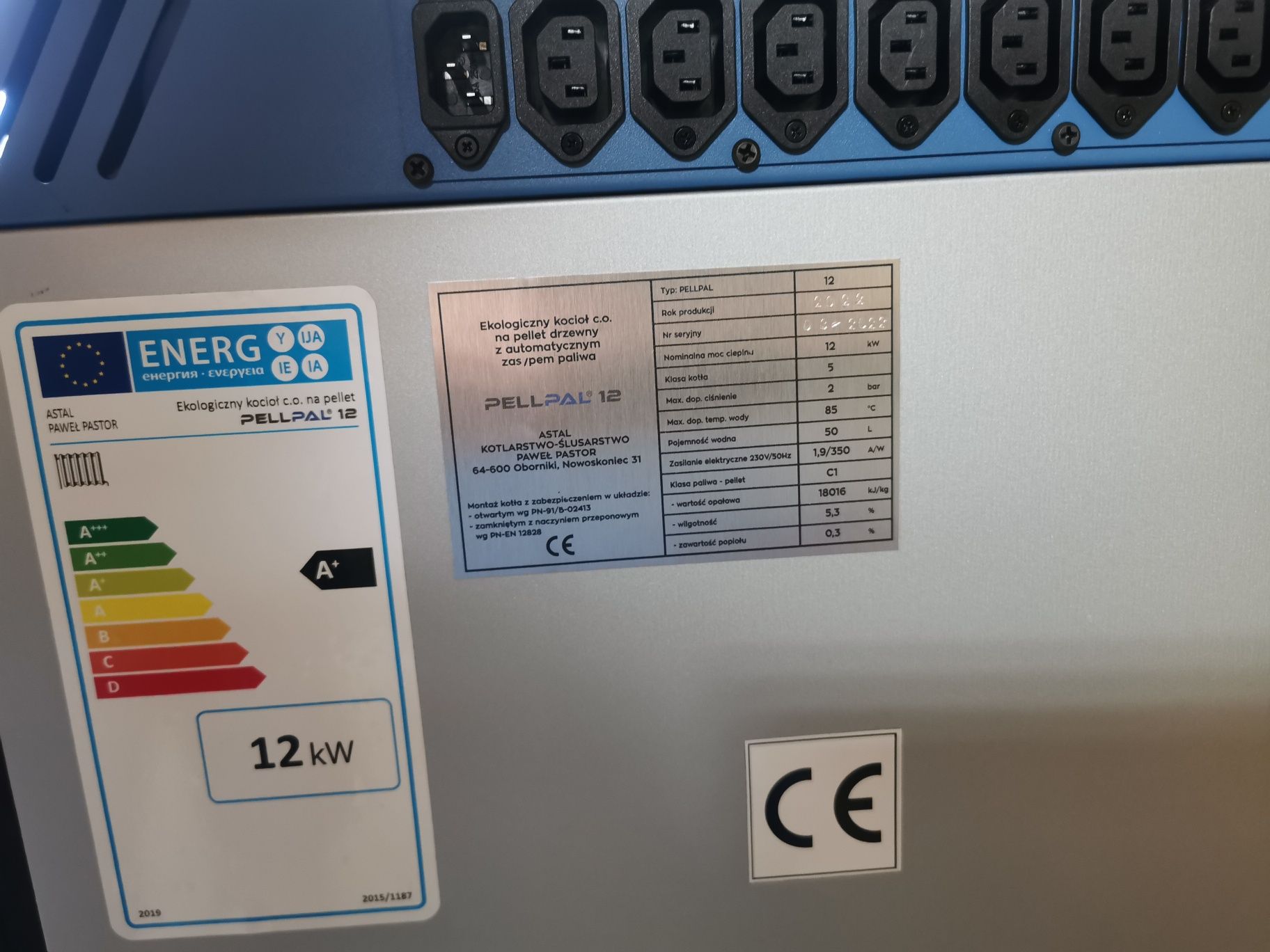 Ekologiczny kocioł C.O.na pellet 5 klasa Eco design PELLPAL 12 kW A+