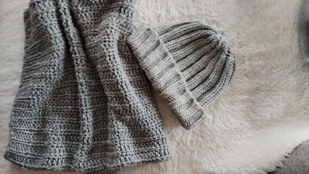 Czapka i komin komplet handmade damski