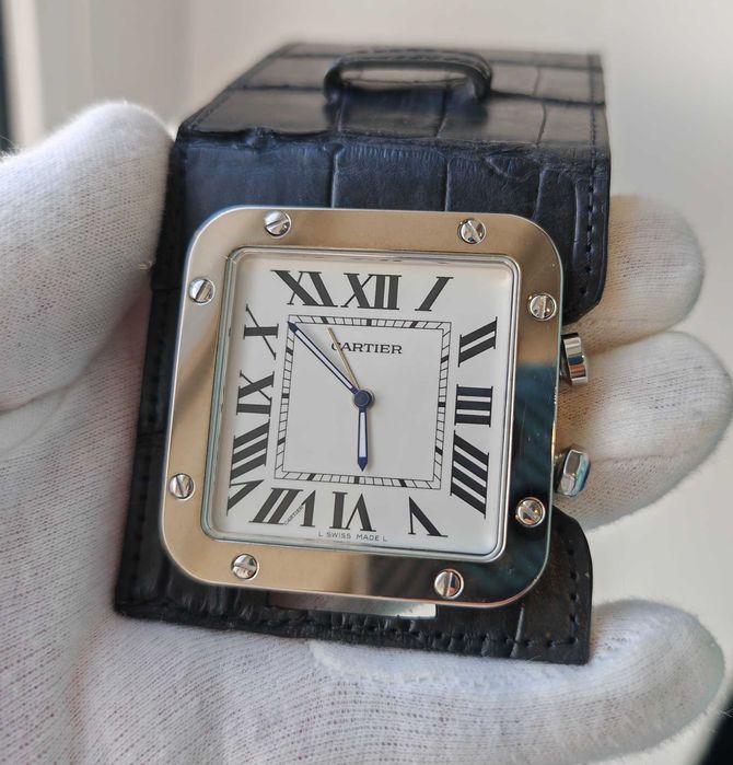 Дорожній годинник з будильником Cartier 2750 Santos Travel Alarm