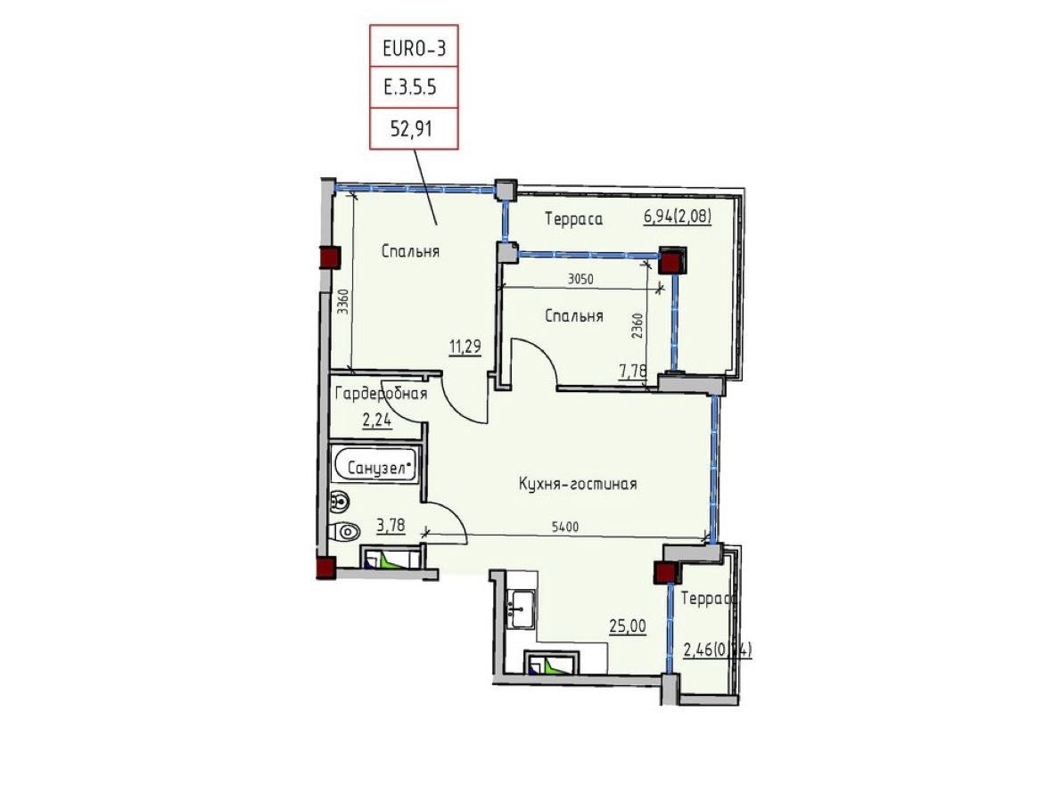 Продам 2к квартиру площею 53 м.кв в ЖК ITown. Будинок вже здано!