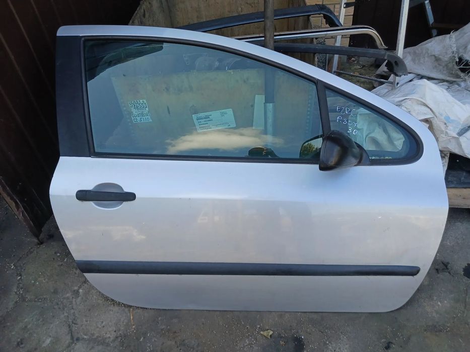 Drzwi prawe przód przednie PEUGEOT 307 Lift 3D kolor EZRC kompletne lusterko szyba podnośnik