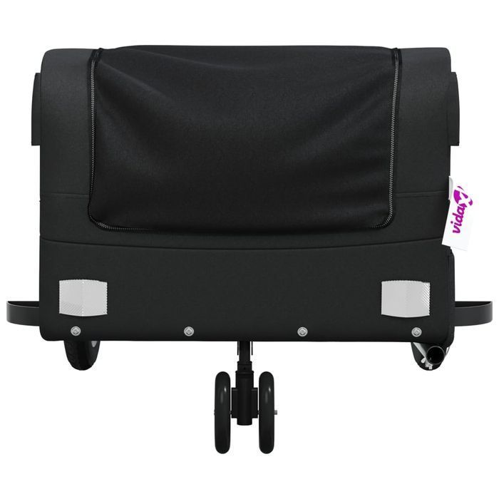 vidaXL Przyczepka rowerowa dla zwierząt, czarna, 30 kg, żelazo