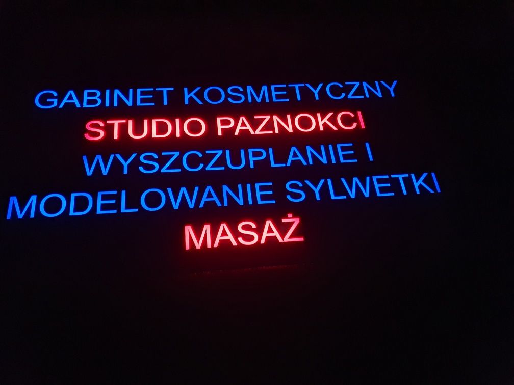 Reklama paznokcie kaseton led