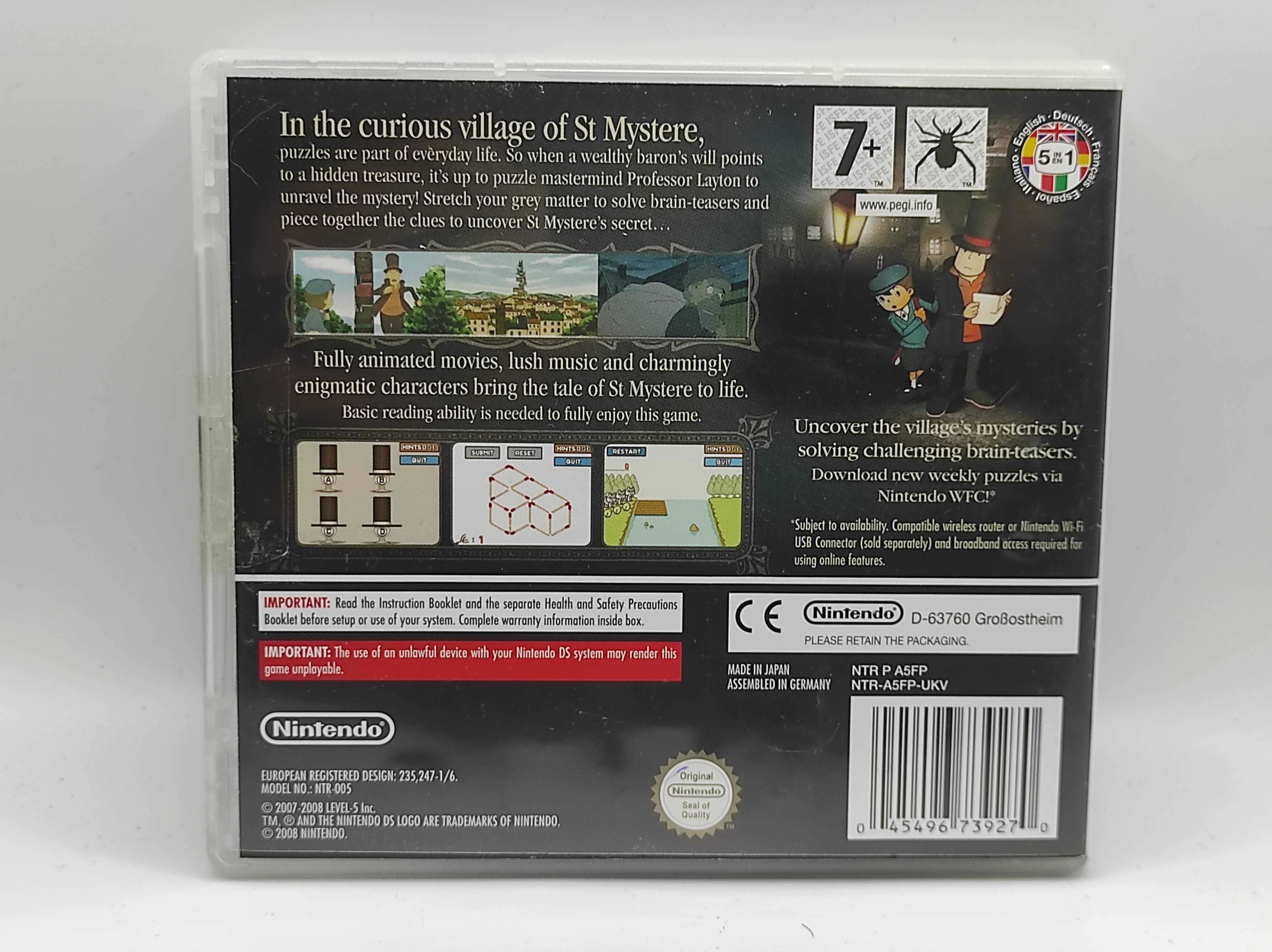 Professor Layton and The Curious Village Nintendo DS