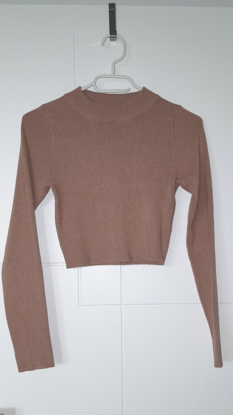 Sweterek sweter brązowy 36 S Reserved odkryty brzuch
