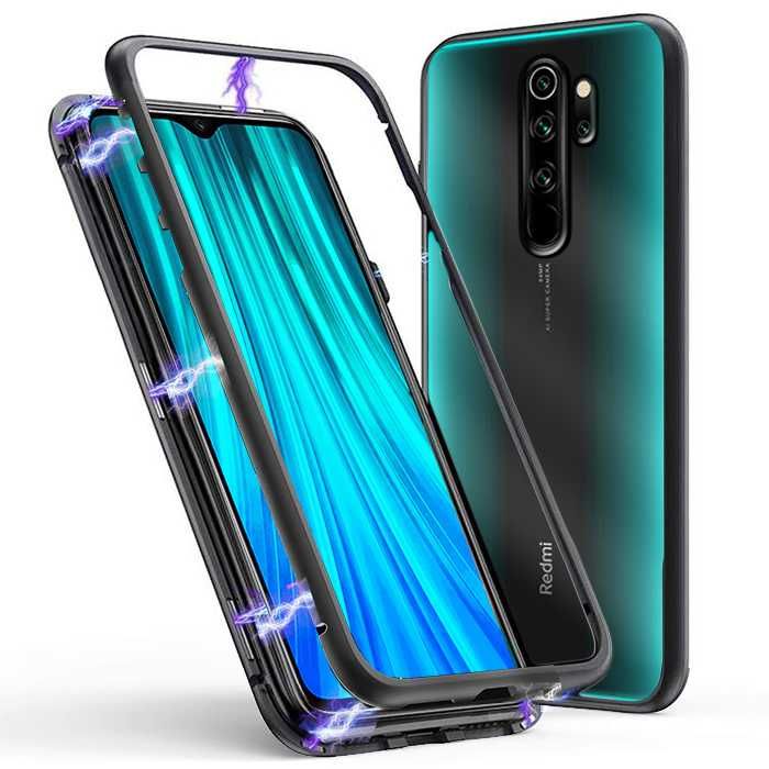 Etui Magnetic GLASS 360° - Aluminium do Xiaomi Redmi Note 8 Pro