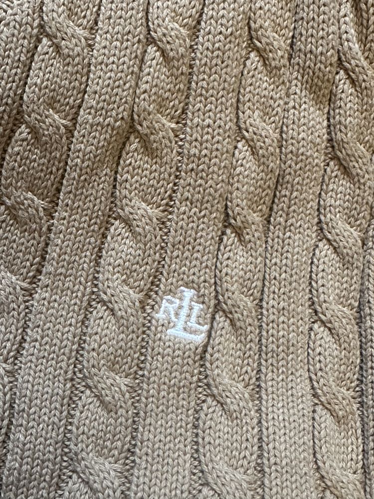 Свитер кофта брендовый онигинал Ralph Lauren бежевый s m l
