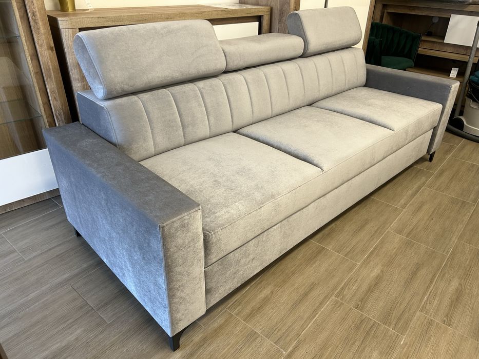 Kanapa sofa Łukasz, z funkcją spania kolor szary