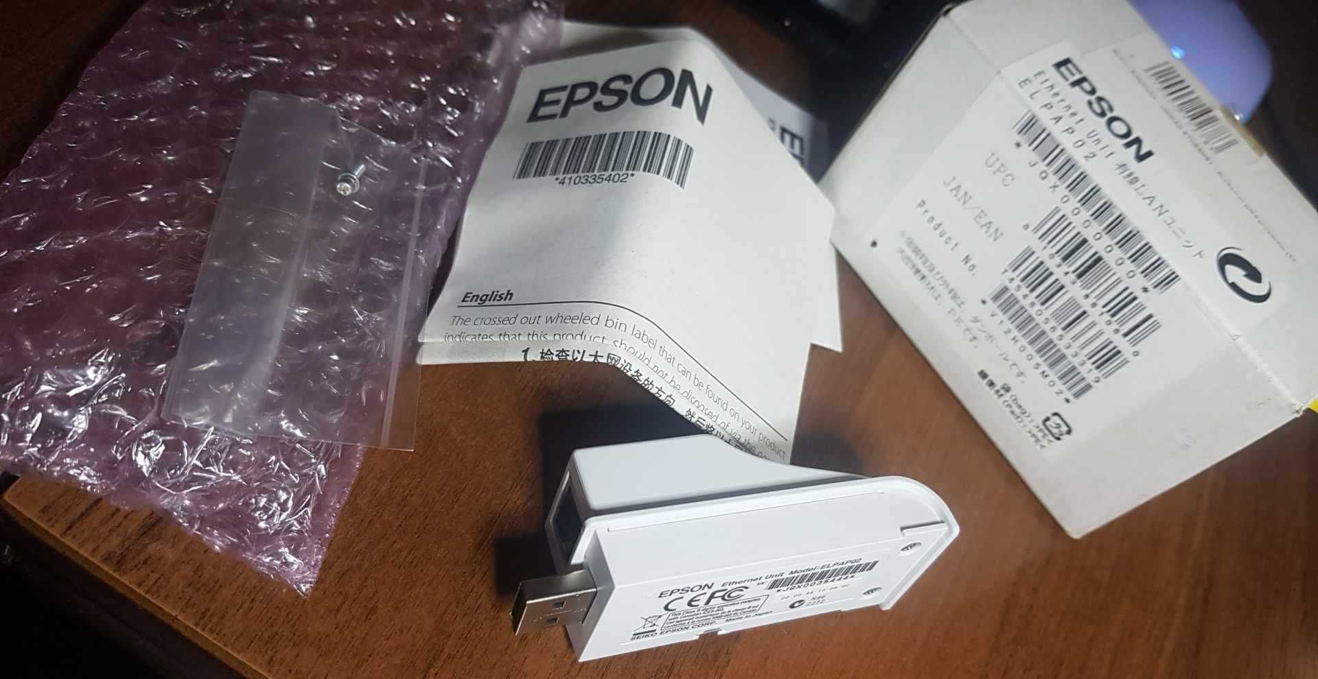 Epson ELPAP02 Przewodowy adapter LAN do projektorów NOWY s087
