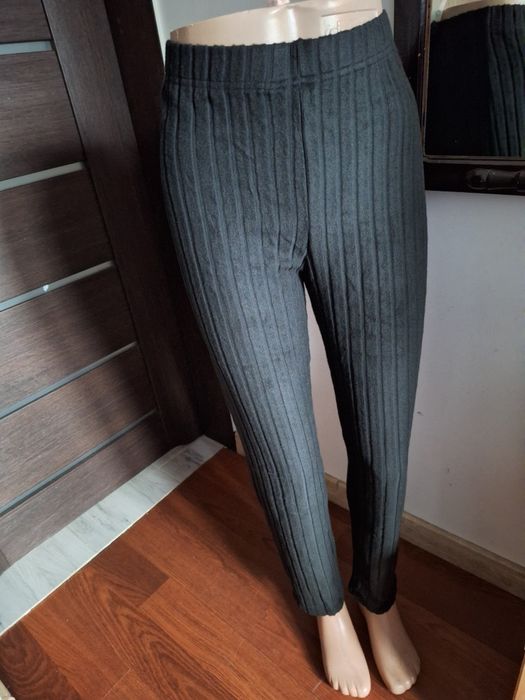 Czarne damskie leginsy mięciutkie XL