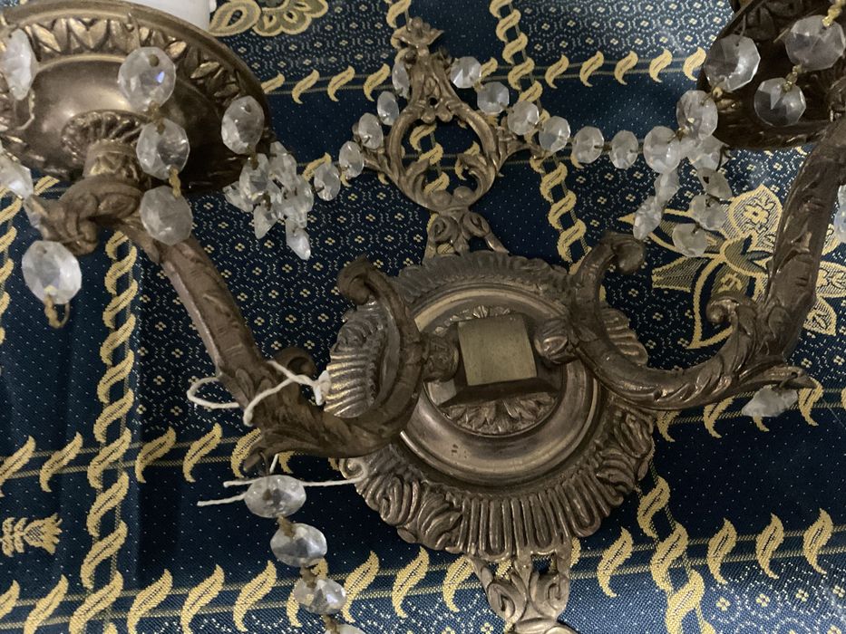 Par candieiros de parede latão ingleses 37 cm.  Anúncios abaixo