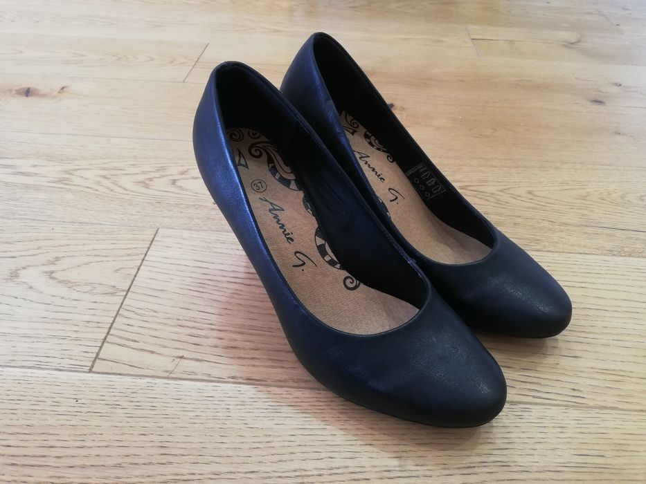 Szpilki czarne rozmiar 37 buty na obcasie