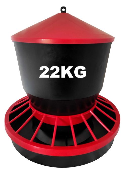 Zestaw Poidło 15L Z Korkiem I Karmidło 22Kg Zasypowe