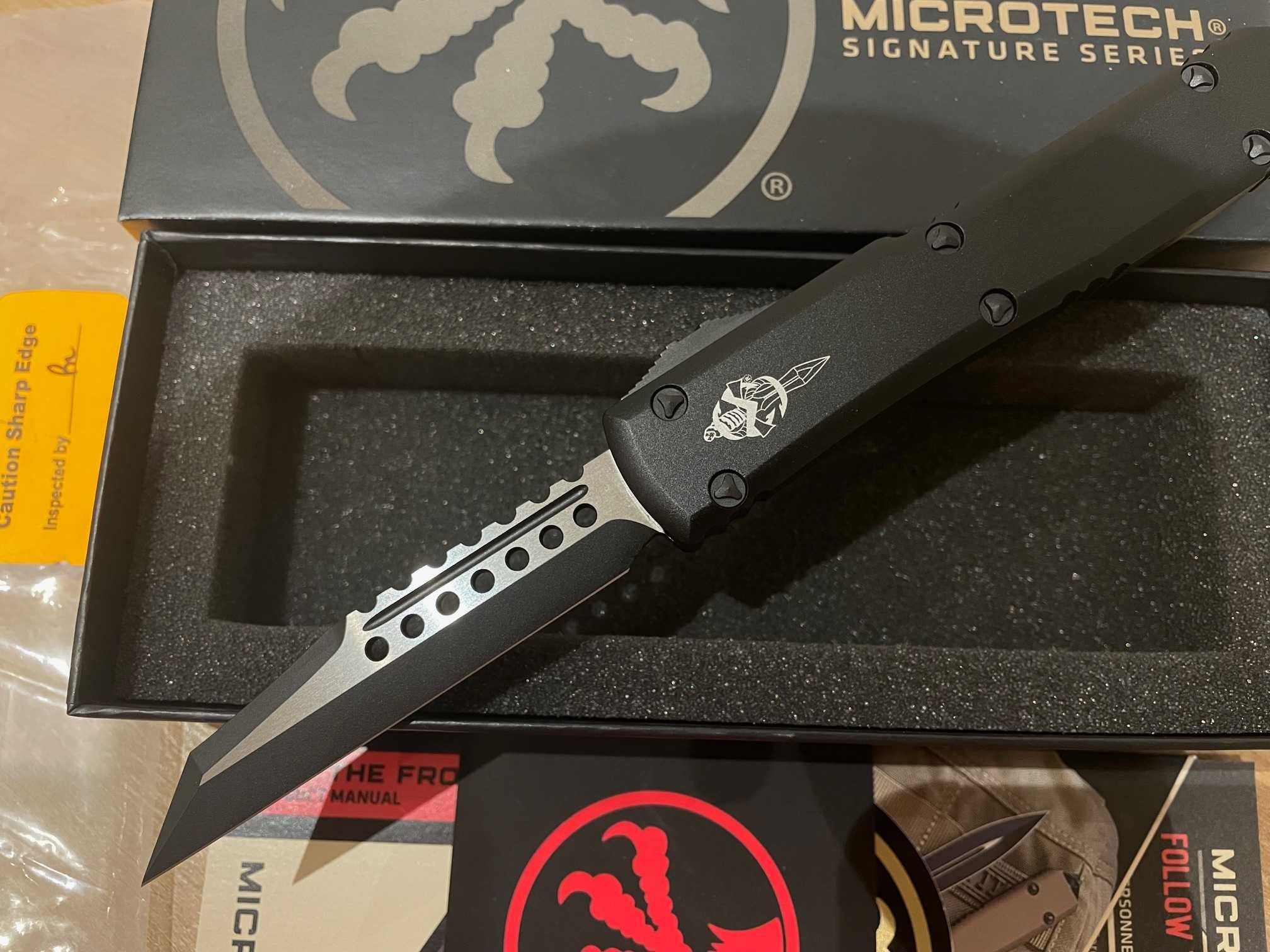Nóż Microtech Ultratech Warhound Signature Series Black