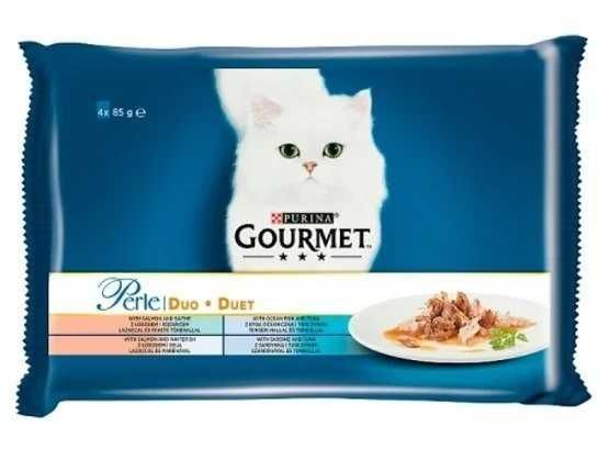 Mokra karma dla kota Gourmet PERLE DUET RYBNY zestaw 12 szt. 1,02 kg