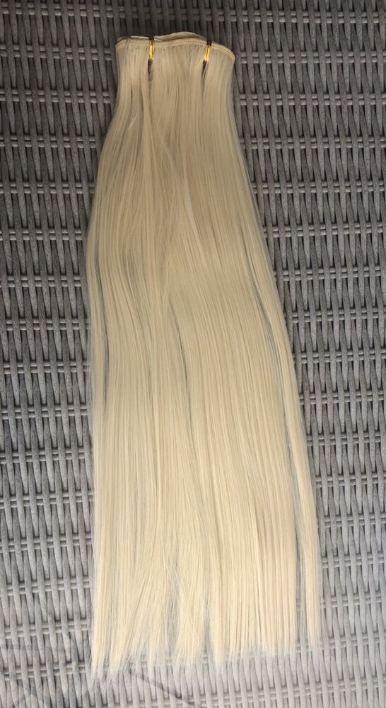 Włosy doczepiane jasny blond długie clip in ( 224 )