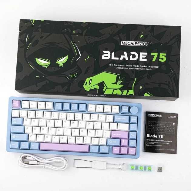 MechLands Blade75 Алюмінієва безпровідна чорна, синя