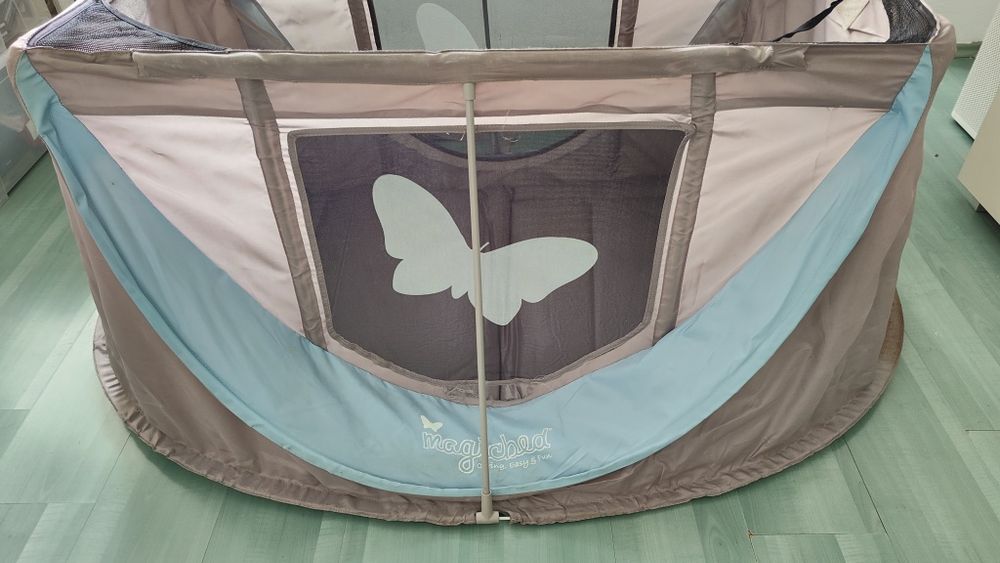 Łóżeczko turystyczne Magic Bed składane podróżne samolot