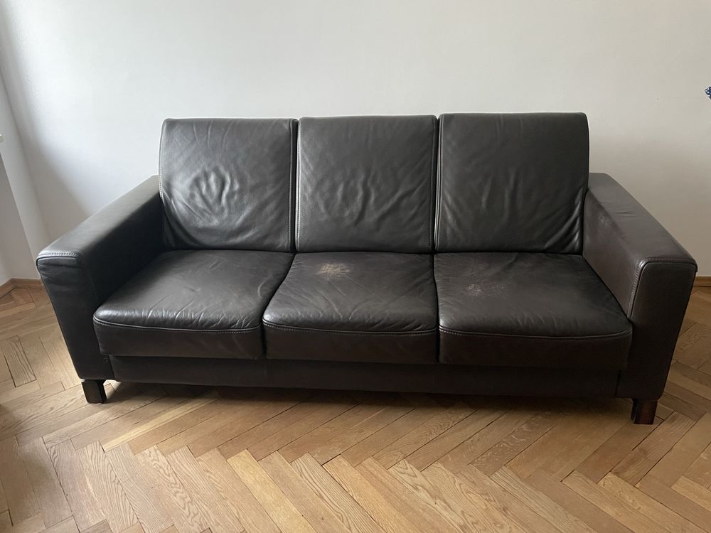 Sofa i 2 fotele kler. Skóra wypoczynek kanapa