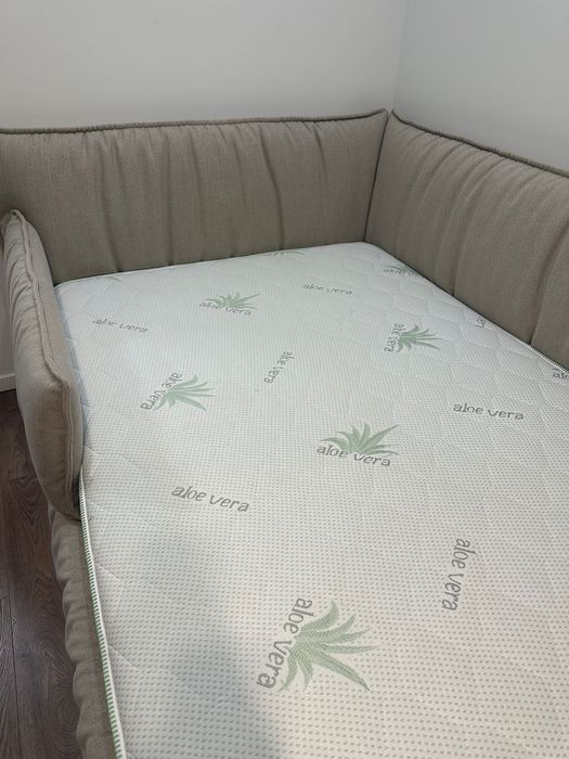 Ліжко Woodsoft з підйомним механізмом і матрацом