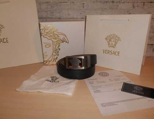 Versace pasek firmowy, skóra naturalna, Włochy 1342