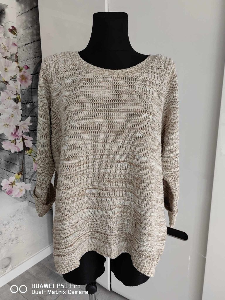 Sweter XL rękaw 3/4