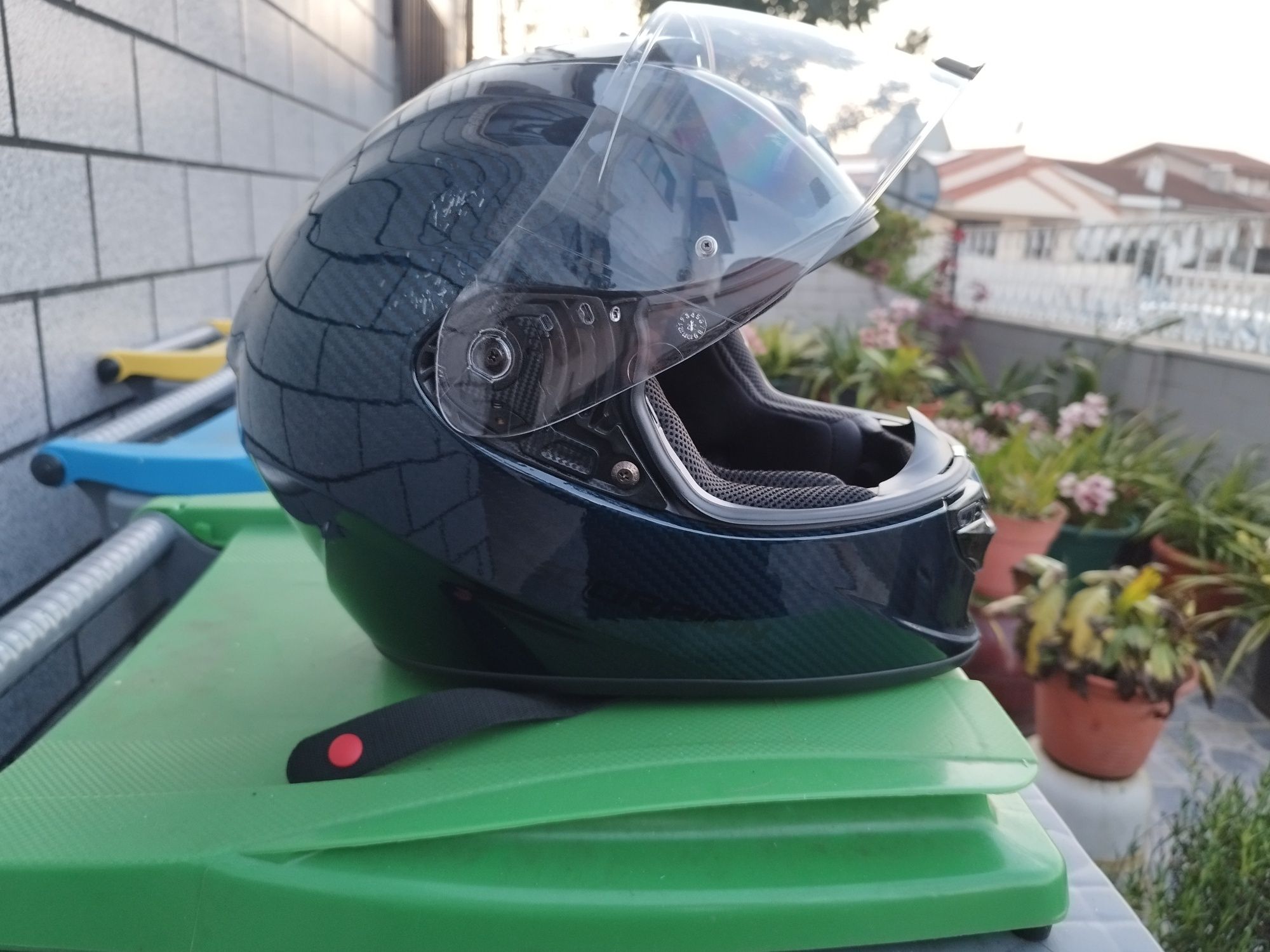 Capacete Scorpion exo 1400 air carbono azul