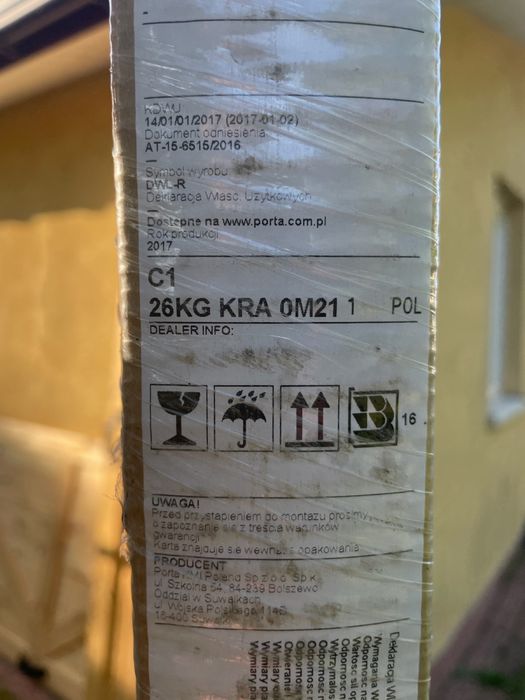 Drzwi Porta Grande biały model B.1 lewe 60 cm