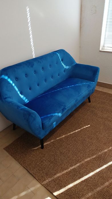 Sofá azul 2 pessoas