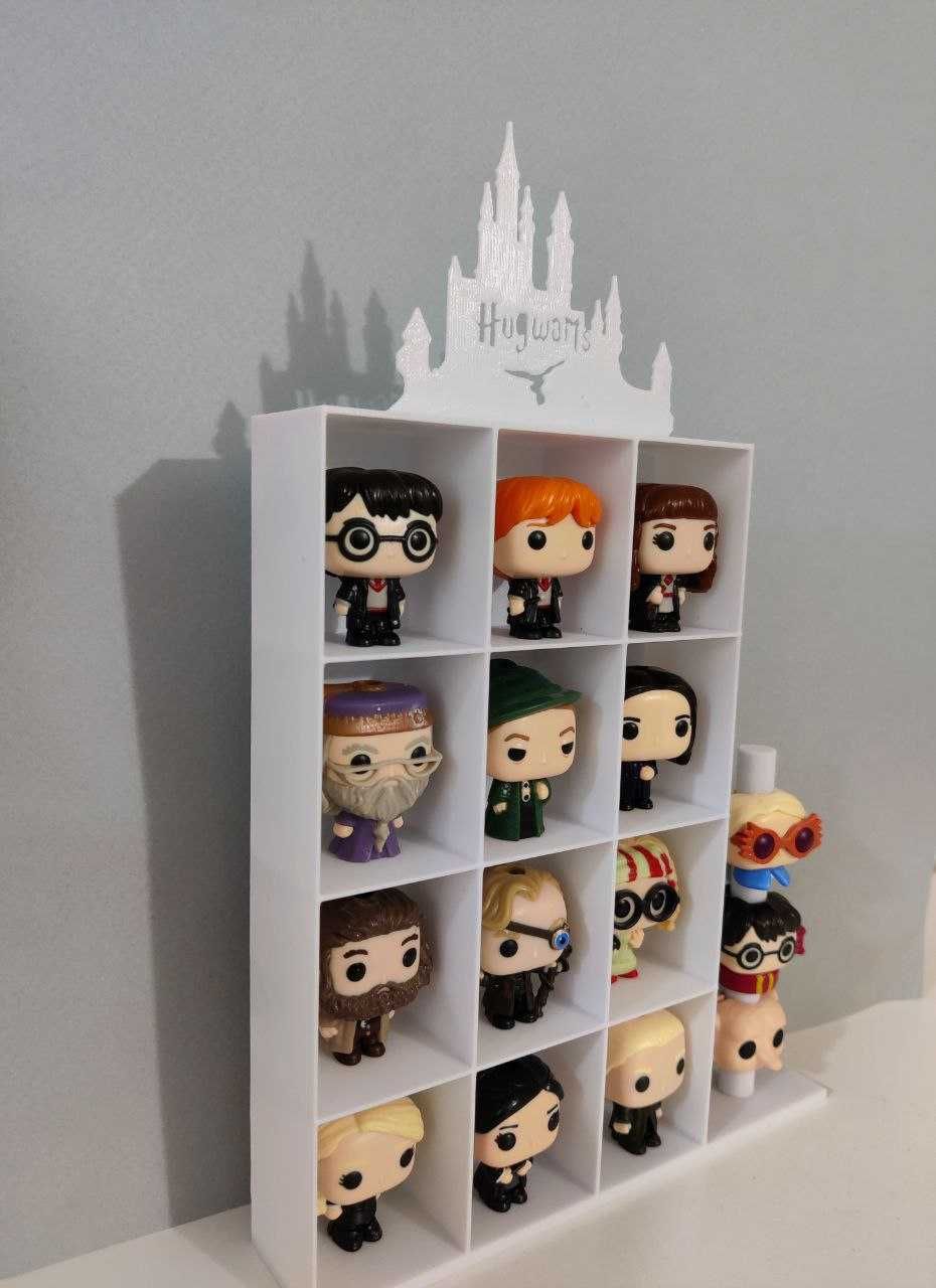 Пластикова поличка для фігурок Гаррі Поттера Funko pop. Хогватс.