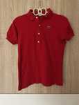 Koszulka Polo Lacoste S czerwona damska logowana 44 vintage top jakość