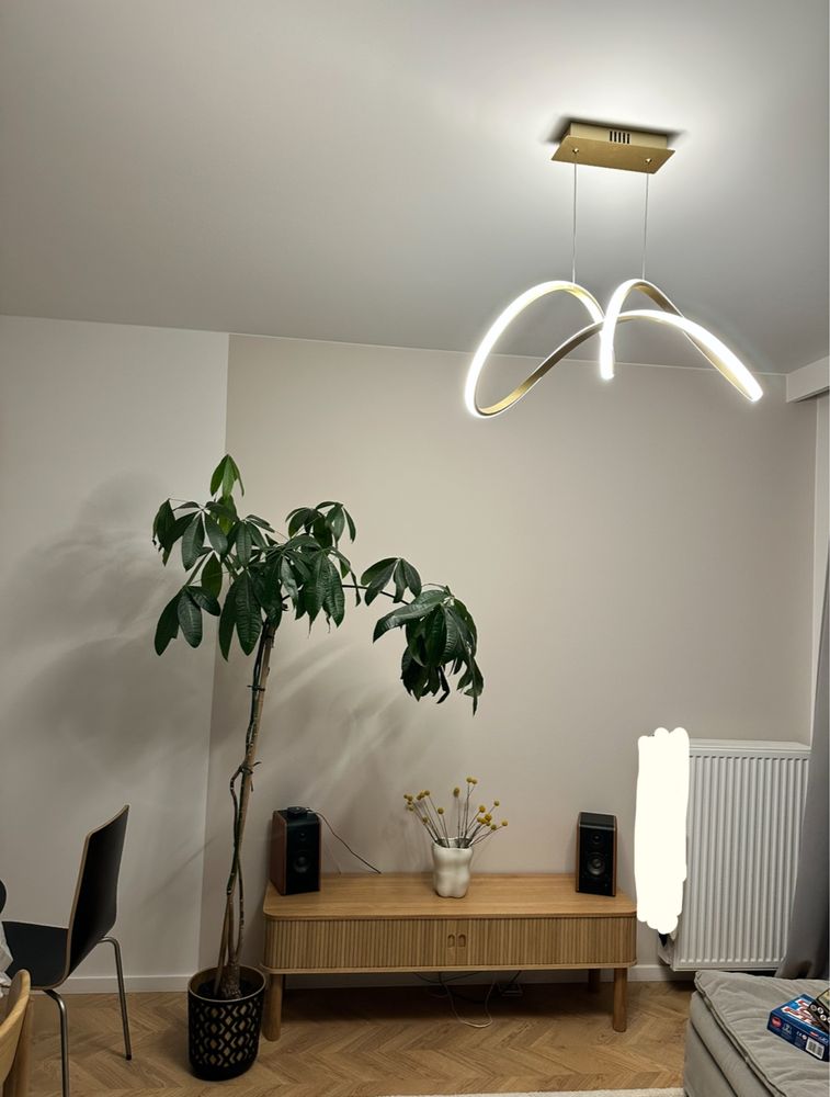 Żyrandol lampa wisząca złota 2700 lm 4000k 48W LED