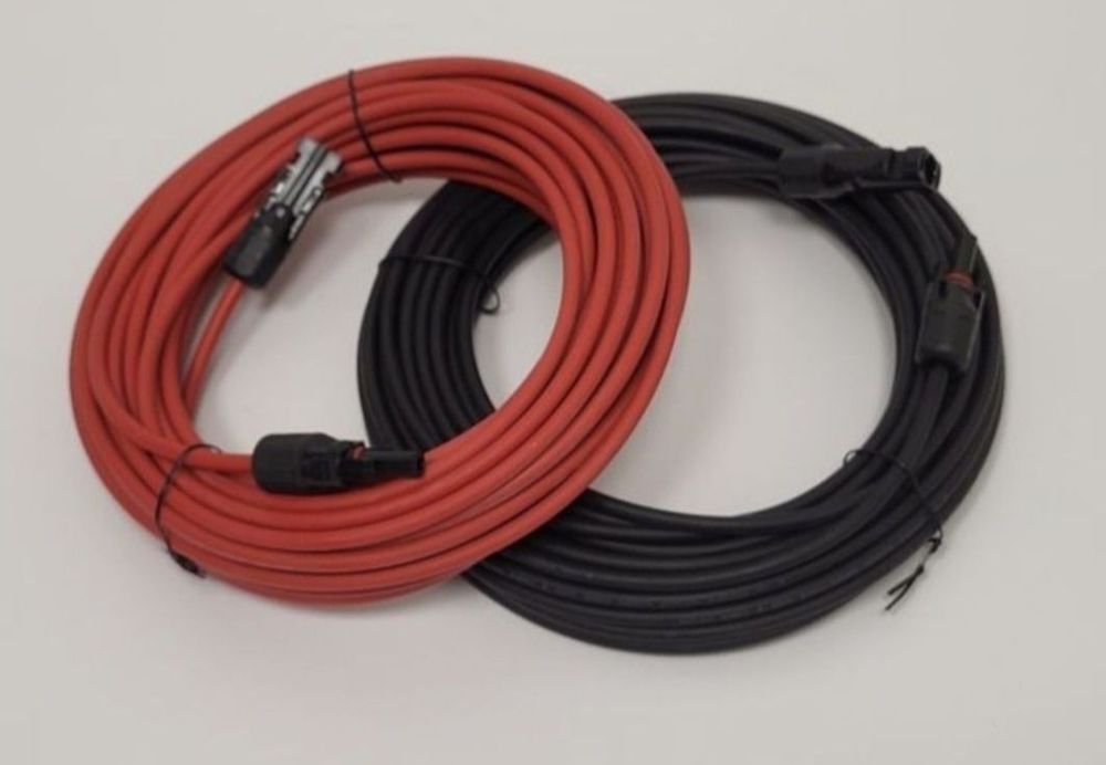 Zestaw dwóch przewodów fotowoltaicznych po 5m o grubości 4mm2