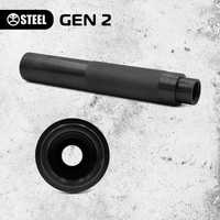 Глушник сталевий Steel Gen 2 калібр 5.45 чорний різьблення 24х1.5