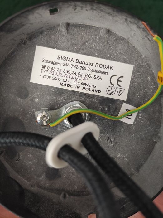 Abażur żyrandol lampa wisząca metalowa czarna