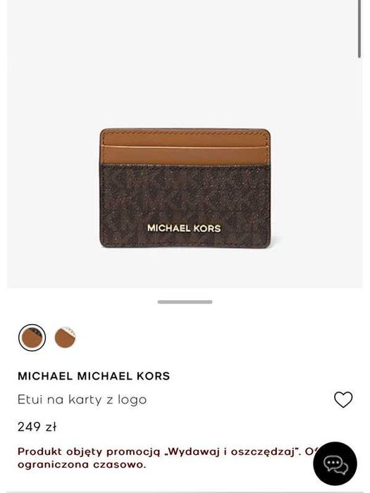 Damski Portfel na karty Michael Kors brązowy