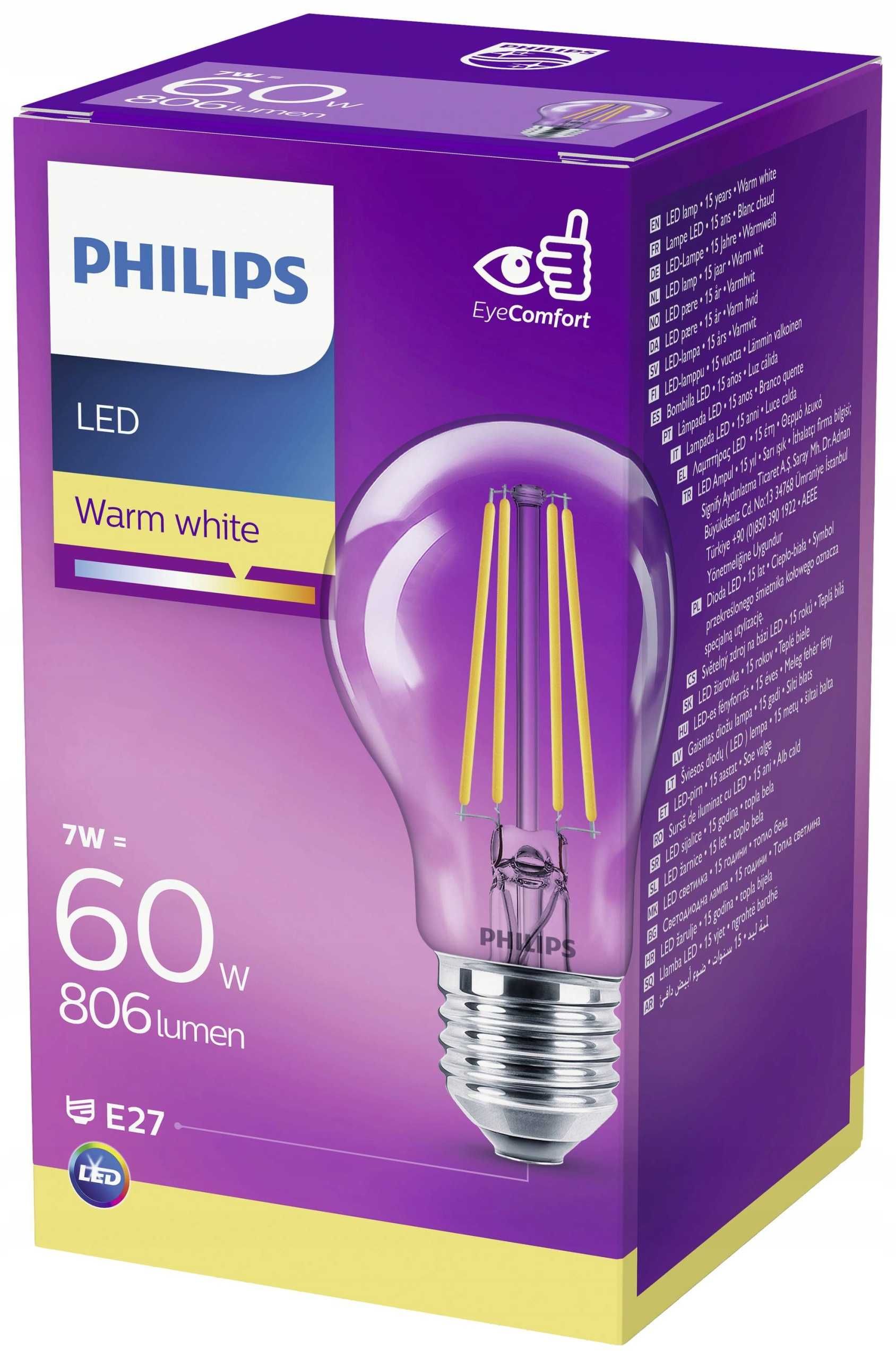 Żarówka LED Philips E27 7W A++