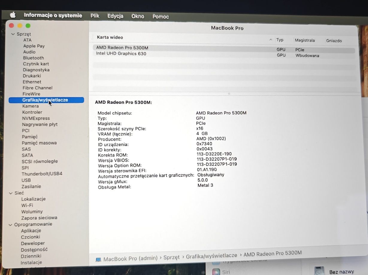 Apple MacBook Pro 16 A2141 16" i7-9750H 16 GB 500 GB