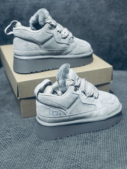 UGG Lowmel grey женские зимние угг лоумель на цигейке