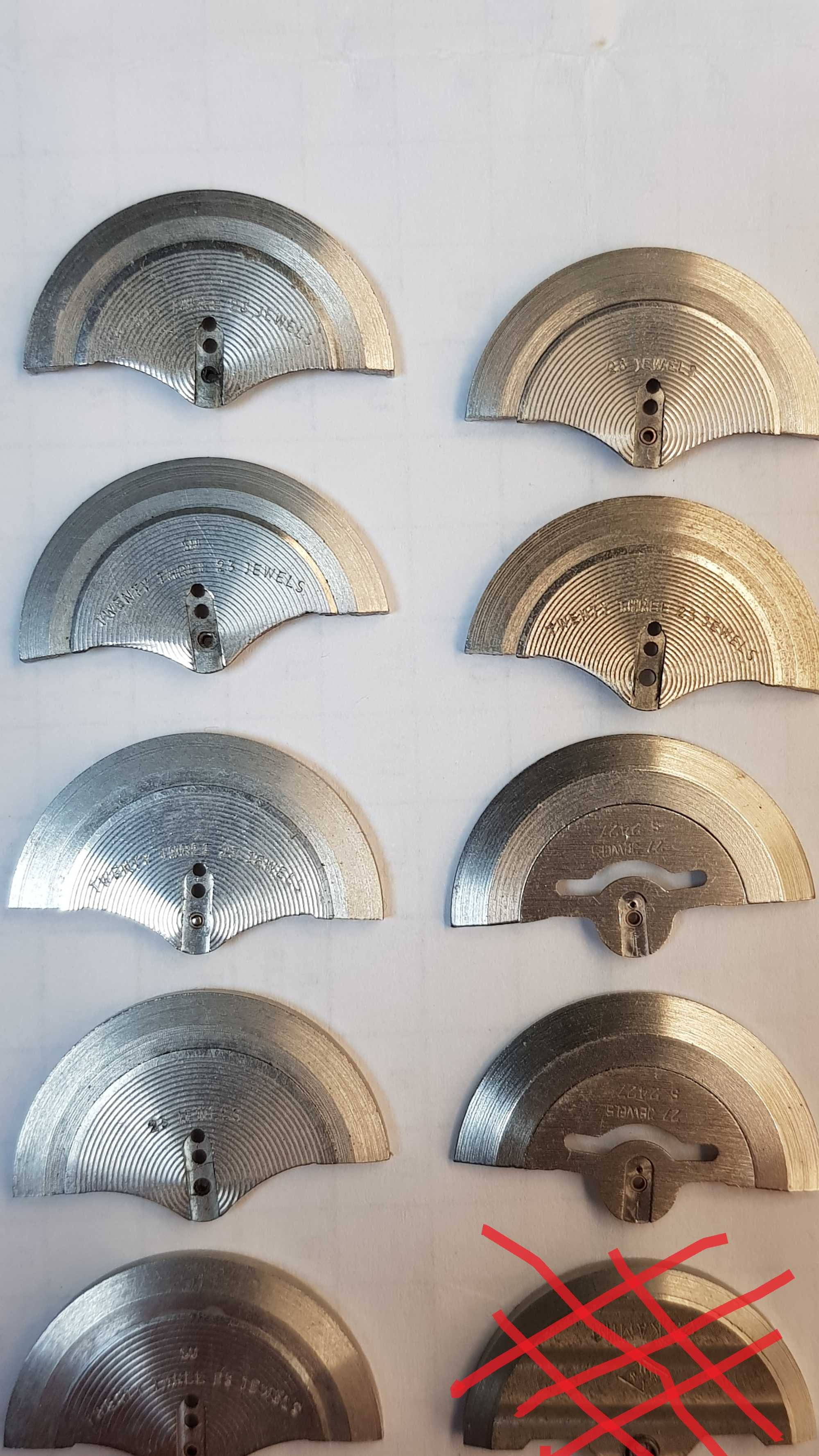 Wahnik ,rotor części do zegarków PRL *9 szt*