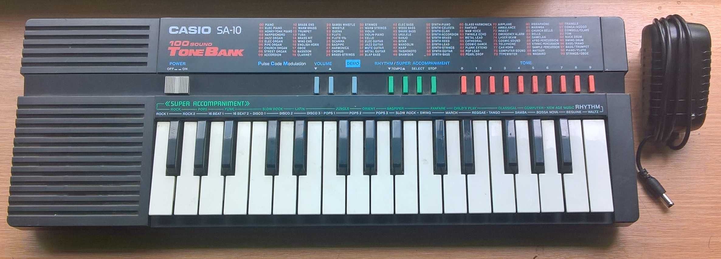 Casio SA-10 Keyboard , Organki , Klawisze . Stan Idealny. + Zasilacz