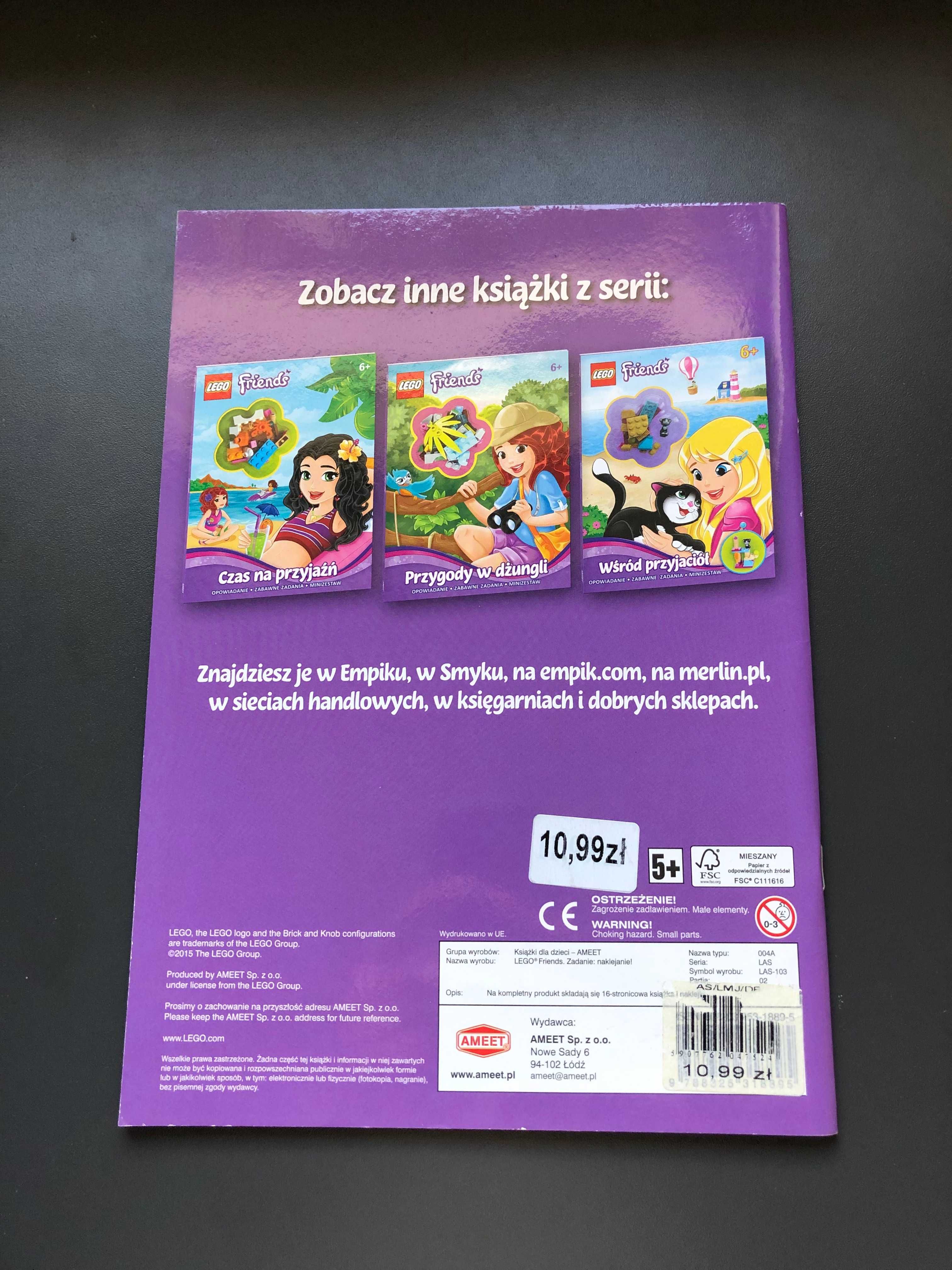 Lego Friends - książeczka - zadanie: naklejanie!