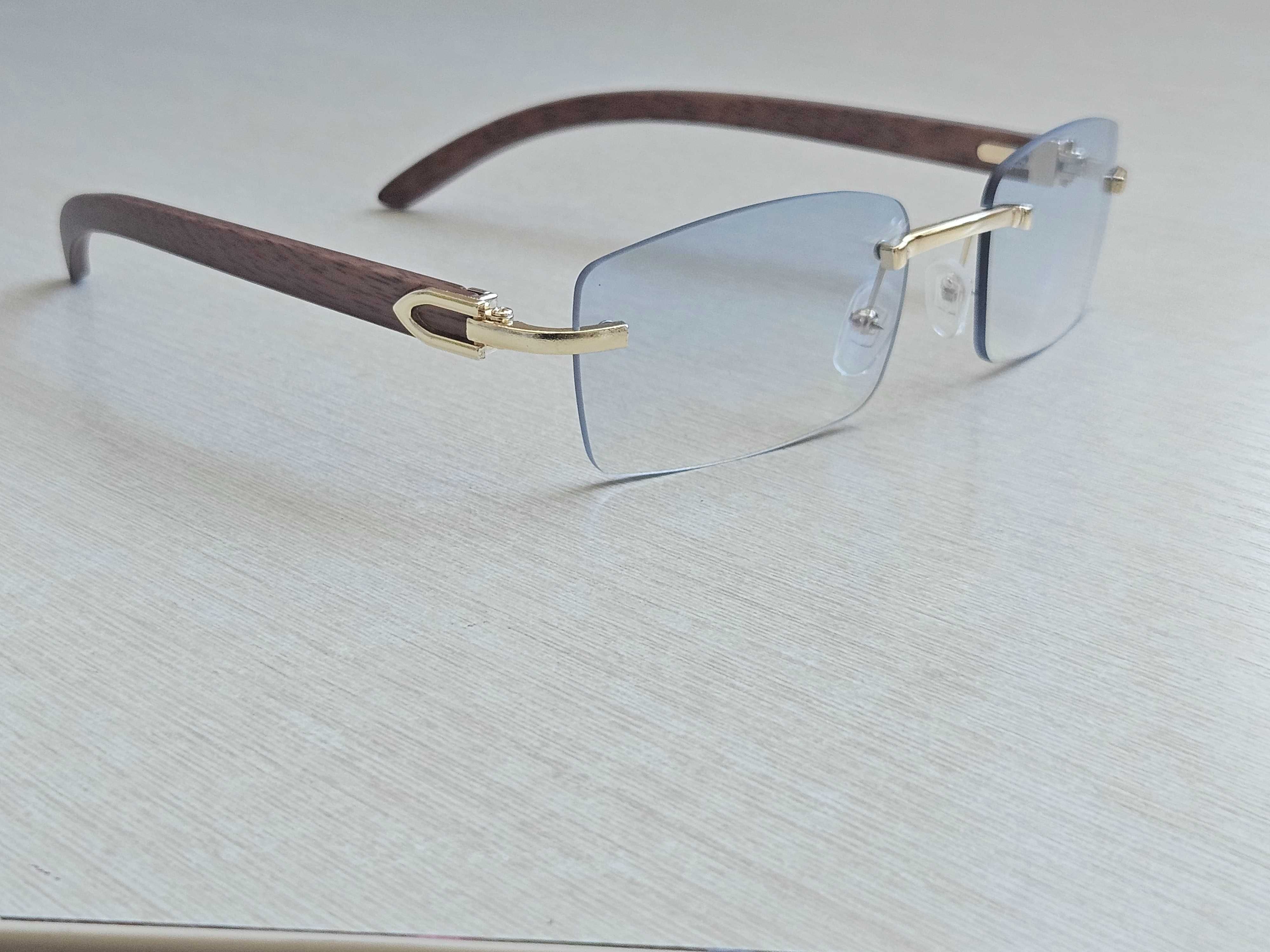 Безрамочные безоправные очки под Cartier (новые)